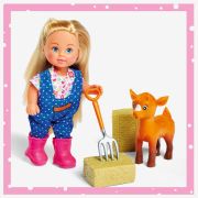 Set simba papusa evi love 12 cm, tractor cu remorca si accesorii hubs105733518