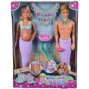 Set simba steffi love mermaid family papusa steffy 29 cm, papusa kevin 29 cm si accesorii hubs105733524