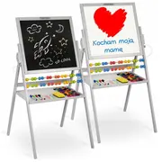 Tabla educationala cu doua fete si accesorii ricokids rk-800, 101 x 54 x 55 cm, gri edeedi780000