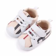 Pantofiori crem in carouri MBd2655-3-p4.3-6 luni (Marimea 18 incaltaminte)