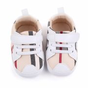 Pantofiori crem in carouri MBd2655-3-p4.3-6 luni (Marimea 18 incaltaminte)