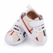 Pantofiori albi in carouri pentru baietei (Marime Disponibila: 6-9 luni (Marimea 19 incaltaminte)) MBd2655-3-p4