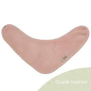Baveta textila cu doua straturi tip bandana din bambus misty rose tnatm-bav09-531