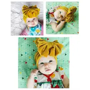 Bentita lata din catifea cu funda (Marime Disponibila: 6-12 luni (Marimea 19 incaltaminte), Culoare: Galben) MBHGR13-DIV