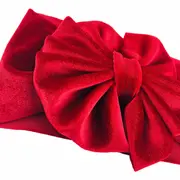 Bentita lata din catifea cu funda (Marime Disponibila: 6-12 luni (Marimea 19 incaltaminte), Culoare: Galben) MBHGR13-DIV