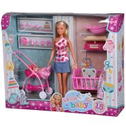 Set simba steffi love new born baby set papusa 29 cm, 1 bebelus si accesorii hubs105730861