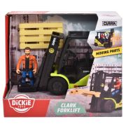 Stivuitor dickie toys clark s25 forklift cu figurina si accesorii hubs203832008