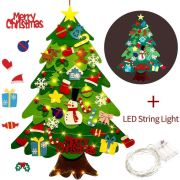 Brad de Craciun din Fetru in 2 culori 100x70 m, 32 decoratiuni si banda LED inclusa Bambinice BN037 BBJBN037_Initiala