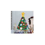 Brad de Craciun din Fetru model Conic 3D, 90x55cm,  18 decoratiuni si banda LED inclusa Bambinice BN038 BBJBN038_Initiala