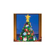 Brad de Craciun din Fetru model Conic 3D, 90x55cm,  18 decoratiuni si banda LED inclusa Bambinice BN038 BBJBN038_Initiala