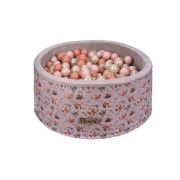 Set 200 Bile din Plastic Colorate, 7 cm Flumi FM3302911 BBJFM3302911_Alb/Roz