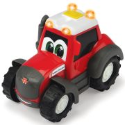 Tractor dickie toys happy ferguson animal trailer cu remorca si figurina hubs204115002