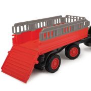 Tractor dickie toys happy ferguson animal trailer cu remorca si figurina hubs204115002