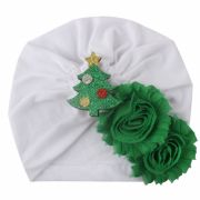 Caciulita tip turban cu floricele si personaje de Craciun MDMS115