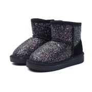 Cizme negre imblanite cu sclipici LIKQ-28-2-p25.Marimea 30