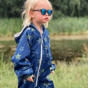 Combinezon impermeabil fleece navy stars 6-12 luni tnal18006
