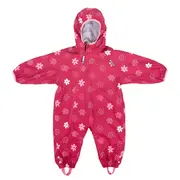 Combinezon impermeabil fleece red flowers 18-24 luni tnal18011