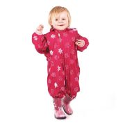 Combinezon impermeabil fleece red flowers 6-12 luni tnal18009