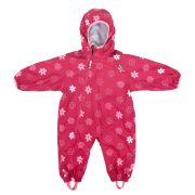 Combinezon impermeabil fleece red flowers 6-12 luni tnal18009