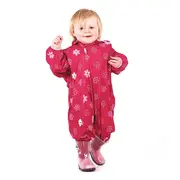 Combinezon impermeabil fleece red flowers 6-12 luni tnal18009