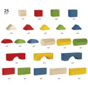 SET BLOCURI COLORATE DIN LEMN 25 PIESE ARTBRIO30114