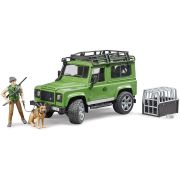 BRUDER - MASINA DE TEREN LAND ROVER DEFENDER CU PADURAR SI CAINE ARTBR02587