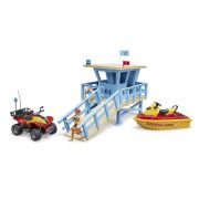 BRUDER - STATIE DE SALVAMARI CU AMBARCATIUNI SI PERSONAL ARTBR62780