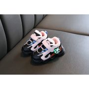 Adidasi negri cu roz imblaniti pentru fetite - Panda MDYY-2-2-p25