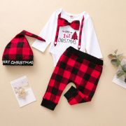 Costumas din 3 piese pentru baietei - Lovely Santa baby (Marime Disponibila: 0-3 luni) MDMS27