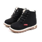 Ghete negre imblanite cu siret (Marime Disponibila: Marimea 23) MBA88-4-p32