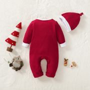 Salopeta bebe - Bebe Mos Craciun (Marime Disponibila: 12-18 luni (Marimea 21 incaltaminte)) MBMS52