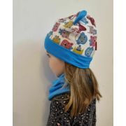 Caciula Blue Animals, in strat dublu, 46-48 cm KDECDB1836BANIM