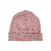 Caciula Pink Stars, cu bordura, in strat dublu, 48-50 cm KDECDB35PIST