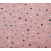 Caciula Pink Stars, cu bordura, in strat dublu, 35-39 cm KDECDB36PIST