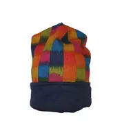 Caciula Blue Abstract, cu bordura, in strat dublu, 33-35 cm KDECD00AD