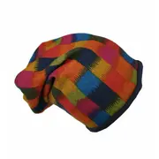 Caciula Blue Abstract, cu bordura, in strat dublu, 33-35 cm KDECD00AD