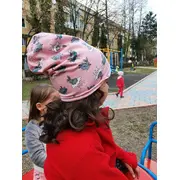Caciula Bunny Pink, cu bordura, in strat dublu, 33-35 cm KDECDB00BUNP