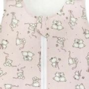Sac de dormit copii, Loving Bear Pink, din bumbac, 130 cm, 0.8 tog - Primavara KDEPR13008LBP