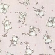 Sac de dormit copii, Loving Bear Pink, din bumbac, 70 cm, 0.8 tog - Primavara KDEPR7008LBP