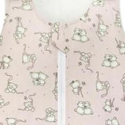 Sac de dormit copii, Loving Bear Pink, din bumbac, 60 cm, 0.8 tog - Primavara KDEPR6008LBP