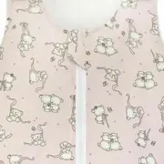 Sac de dormit copii, Loving Bear Pink, din bumbac, 60 cm, 0.5 tog - Vara KDEV6005LBP