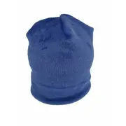 Set caciula cu protectie gat nou nascut Fleece Blue, din bumbac KDECPF00BLU