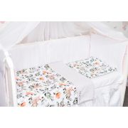 Lenjerie 3 piese patut 120x60 cm model caprioare si plus gri PFCC7068