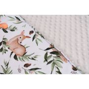 Lenjerie 3 piese patut 120x60 cm model caprioare si plus gri PFCC7068
