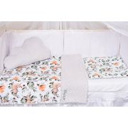 Lenjerie 3 piese patut 120x60 cm model caprioare si plus gri PFCC7068
