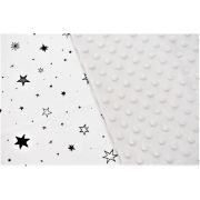 Lenjerie 3 piese patut 120x60 cm model stelute si plus minky gri PFCC9001