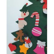 Bradut de Craciun din fertu cu decoratiuni, pentru perete,75cm KDEBCF75DP
