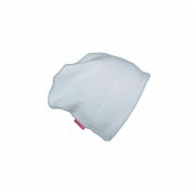 Set caciula cu protectie gat nou nascut Fleece Alb, din bumbac KDECPF00ALB