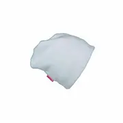 Set caciula cu protectie gat nou nascut Fleece Alb, din bumbac KDECPF00ALB