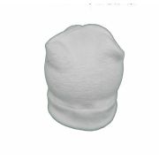 Set caciula cu protectie gat nou nascut Fleece Alb, din bumbac KDECPF00ALB